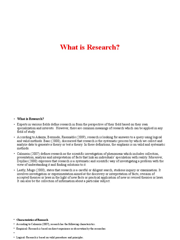 Understanding Research Fundamentals | PDF