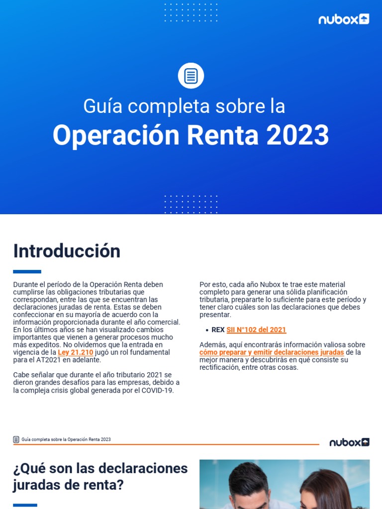 Guía Completa Sobre La: Operación Renta 2023 | PDF | Impuesto sobre la ...