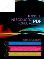 Topic 1 Introduction To Forecasting