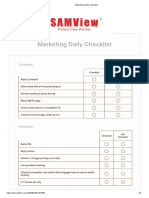 Marketing Daily Checklist Aishah