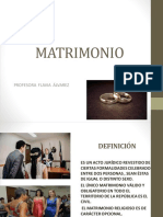 MATRIMONIO Concepto y Caracteres