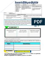 Competencia Capacidades Desempeños Propósito Evidencia: Objeto Características