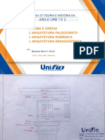Arqeurb1E2: Roma E Grécia Arquitetura Paleocristã Arquitetura Românica Arquitetura Renascentista