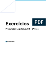 Caderno de Exercícios Procurador Legislaivo