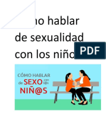 Como Hablar de Sexualidad Con Los Niños