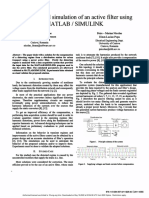 Designing and Simulation of An Active Filter Using MATLAB SIMULINK