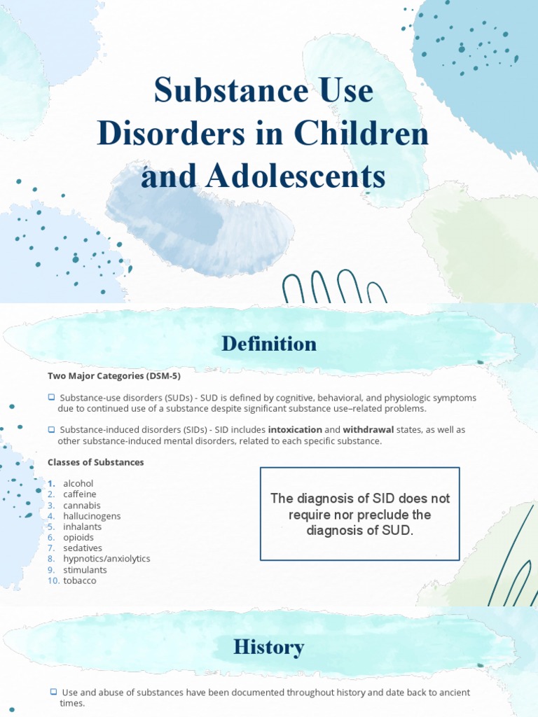 Adolescent Substance Use Disorders Overview | PDF | Substance Use ...
