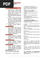 PE & Health Reviewer: 11-STEM - SEM 1 2022