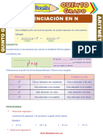 Potenciación en Los Números Naturales para Resolver Quinto Grado de Primaria