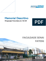 Sistema fotovoltaico de 162 kW na Faculdade SENAI Fatesg