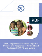 SADC Regional Assessment Report of Policies and Programmes For Child and Adolescent HIV, TB and Malaria