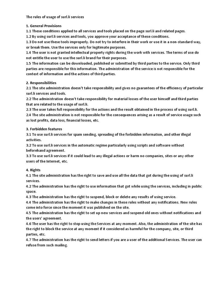 Surli Terms en | PDF | Terms Of Service | Communication