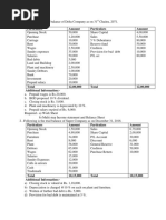 NFRS Income Statement and Work Sheet