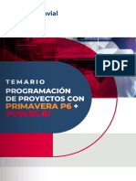 Temario - Programación y Control de Proyectos Con Primavera P6 + Power BI