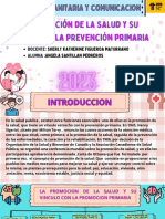 Promocion de La Salud y Su Vinculo Con La Prevencion Primaria