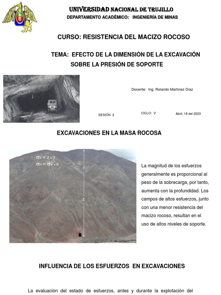 Sesión 2 - Resistencia Del Macizo Rocoso | PDF | Falla (geología ...