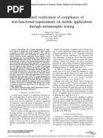 Automated Verification of Compliance of Non-Functional Requirements On Mobile Applications Through Metamorphic Testing