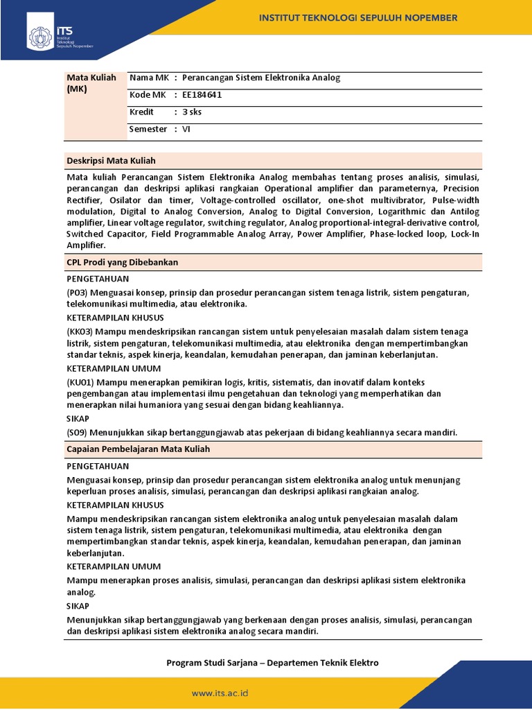 Perancangan Sistem Elektronika Analog Pdf