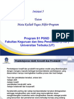 Program S1 PGSD Fakultas Keguruan Dan Ilmu Pendidikan (FKIP) Universitas Terbuka (UT)