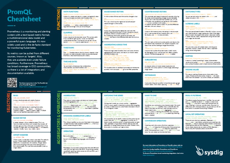 Promql Cheatsheet | PDF