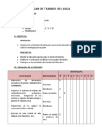 Plan de Trabajo de Aula