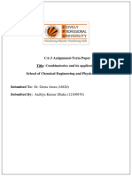 CA-3 Assignment-Term Paper Title: Combinatorics and Its Applications School of Chemical Engineering and Physical Sciences