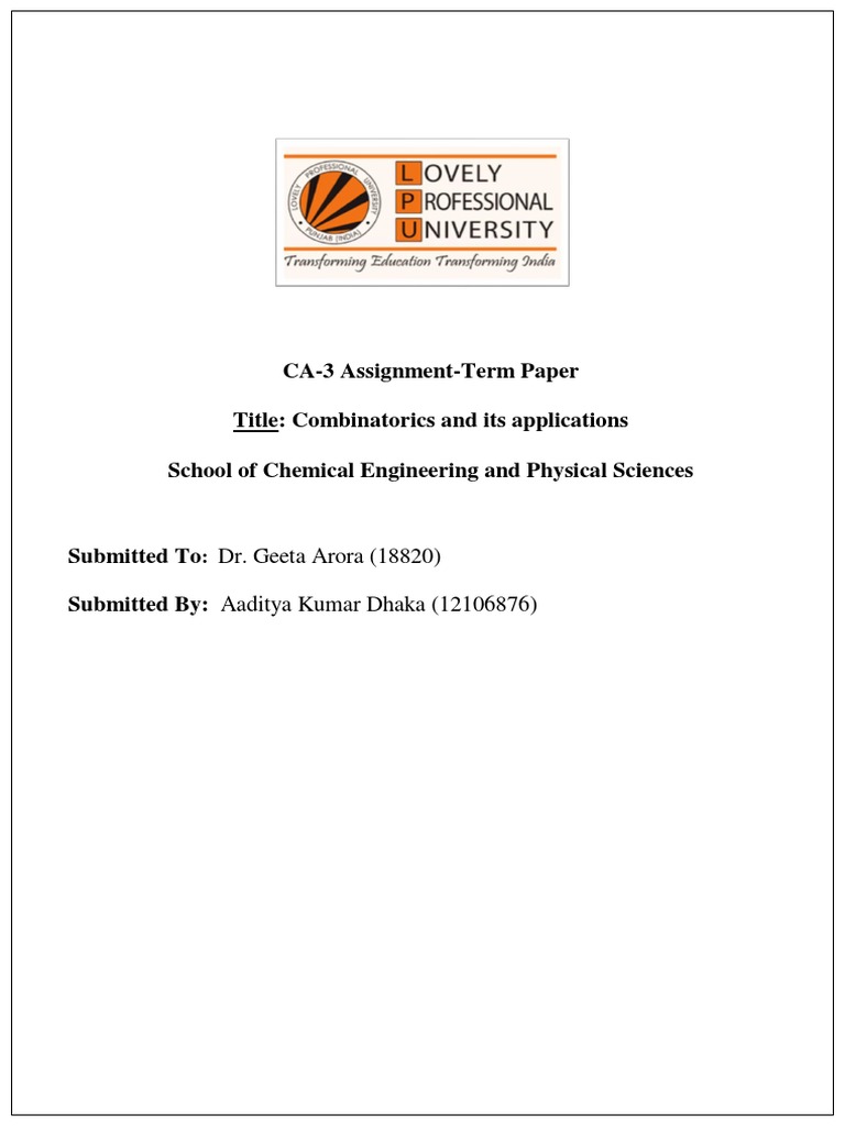 ca-3-assignment-term-paper-title-combinatorics-and-its-applications