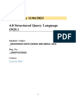 Lab Activity 11/04/2023 4.0 Structured Query Language (SQL) : Course Title