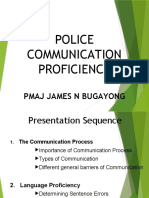 Police Communication Proficiency: Pmaj James N Bugayong