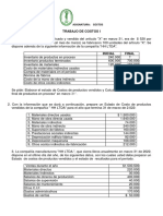 Costos de productos vendidos y estados financieros para empresa HH LTDA