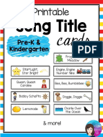 Song Title Cards: Printable
