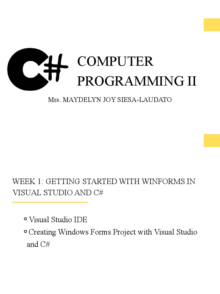 CC103 - WEEK 1 - Getting Started | PDF