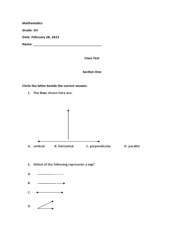 Angles Test PDF Triangle Geometric Shapes