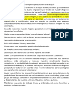 Por qué es importante la higiene personal en el trabajo