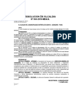 R. A #050-2019 Convenio Direccion General de Gaanderia
