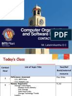 Computer Organization and Software Systems: BITS Pilani Contact Session