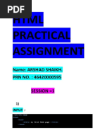 HTML Practical Assignment-1