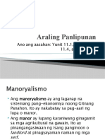 Araling Panlipunan: Ano Ang Aasahan: Yunit 11.1, 11.2, 11.3, 11.4, at Pagsusulit