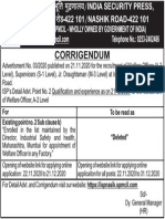 Corrigendum Advt. 03-2020 Dated 10.12.2020.