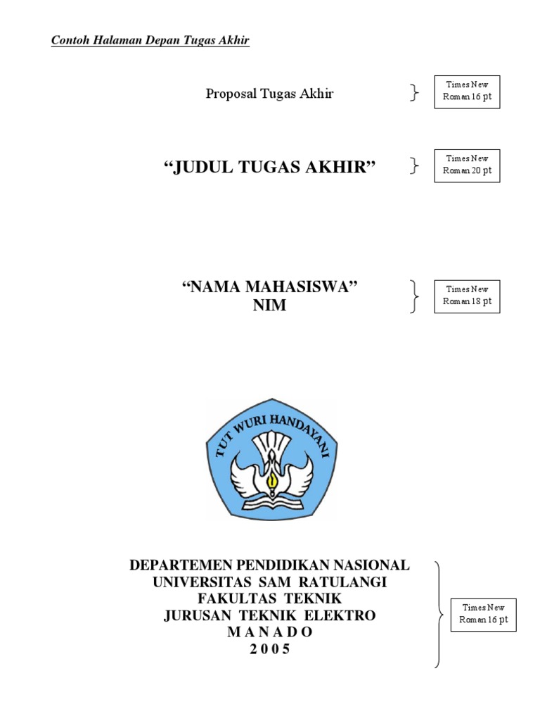 Contoh Format Proposal Tugas Akhir