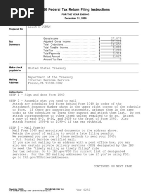 TPS - Tax Forms done tax return