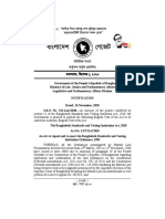 The Bangladesh Standards and Testing Institution Act, 2018