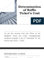 Determination of Raffle Tickets Cost