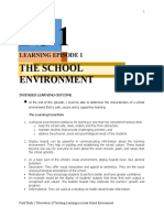 The School Environment: Learning Episode 1