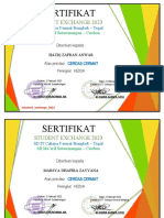 Sertifikat Studen Exchange