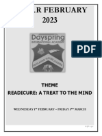D.E.A.R February 2023: Theme Readicure: A Treat To The Mind