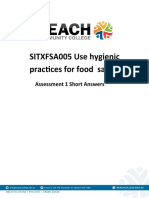 SITXFSA005 Hygiene practices