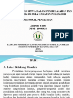 Analisis Kesulitan Siswa Dalam Pembelajaran PKN Di Kelas X SMK Swasta Harapan Pokenjior Proposal Penelitian Zuhrina Yanti NPM: 19030024