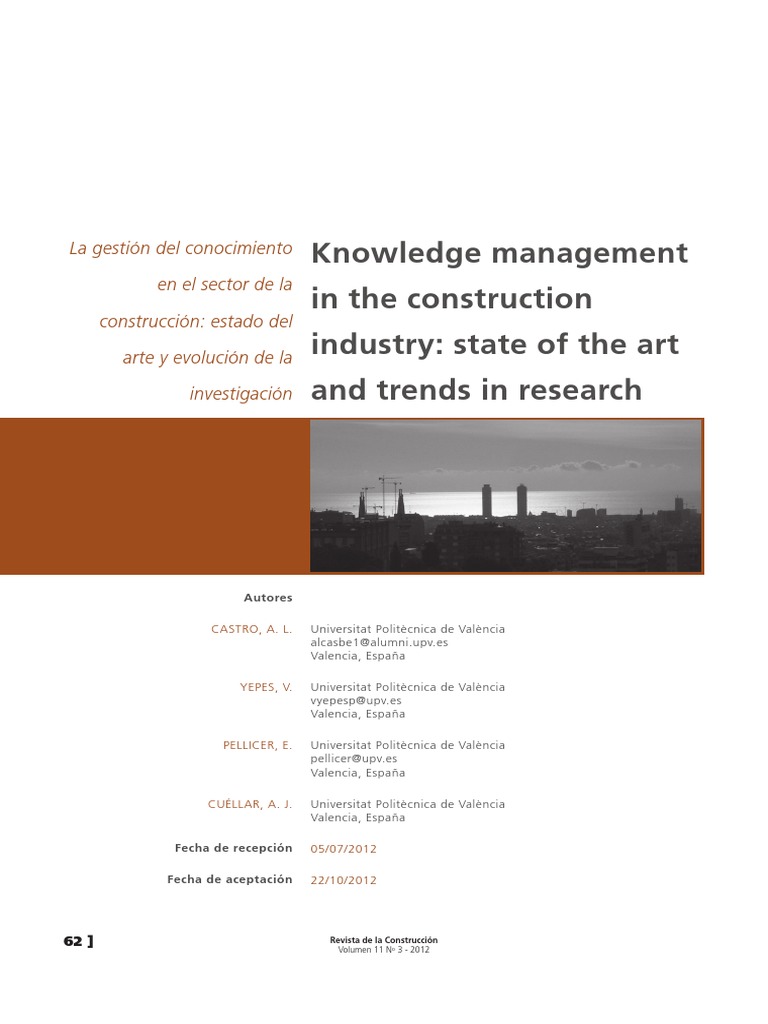 Knowledge Management in Construction Industry | PDF