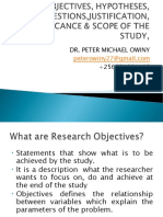 OMP Research Objectives & Questions